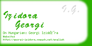 izidora georgi business card